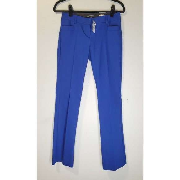 NEW Express Columnist 00 Barely Boot Royal Blue Pant Trouser Career Classic - Picture 1 of 6